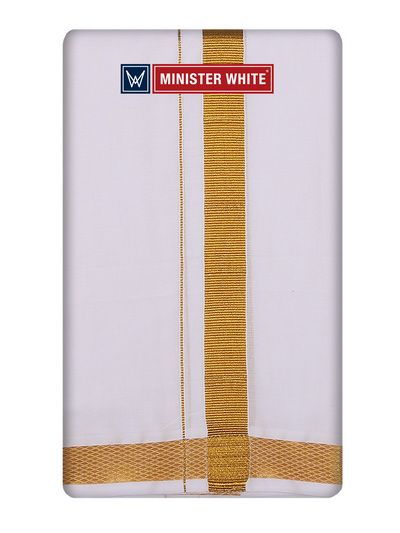 Cotton White Angavastram - Nalanda 70K by Minister White