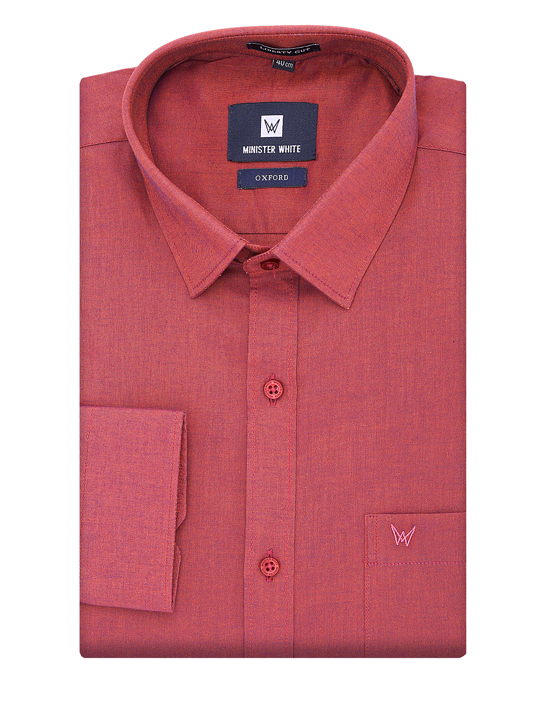 Mens Cotton Regular Fit Ruby Colour Shirt Oxford
