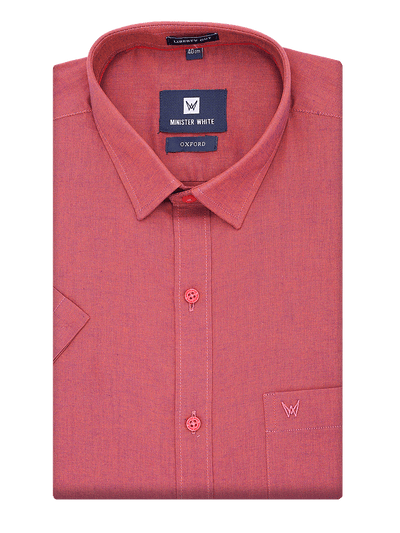 Maroon Shirt. Regular Fit. Liberty Cut - Oxford_A 05