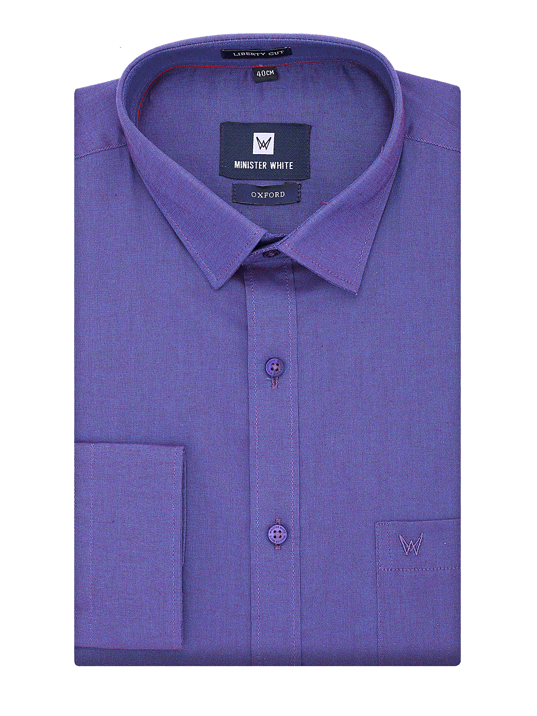 Mens Cotton Regular Fit Purple Colour Shirt Oxford