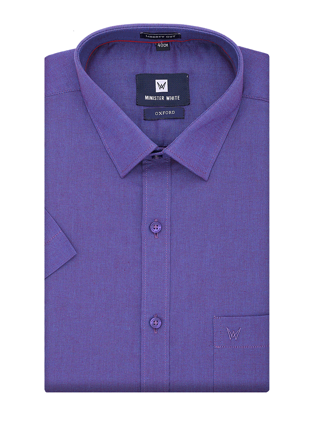 Mens Cotton Regular Fit Purple Colour Shirt Oxford