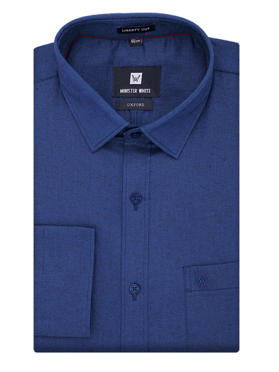 Mens Cotton Regular Fit Navy Colour Shirt Oxford