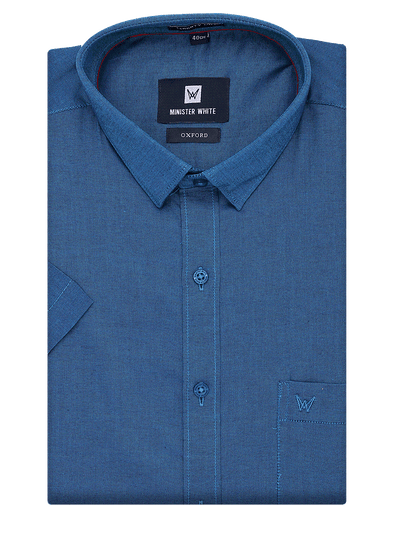 Mens Cotton Regular Fit Teal Colour Shirt Oxford