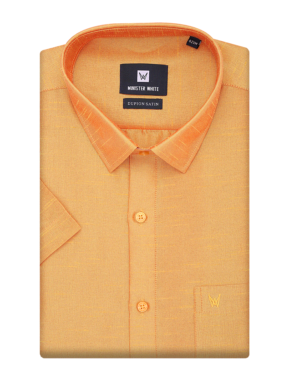 Mens Dupion Satin Regular Fit Gold Yellow Colour Shirt by Minister White