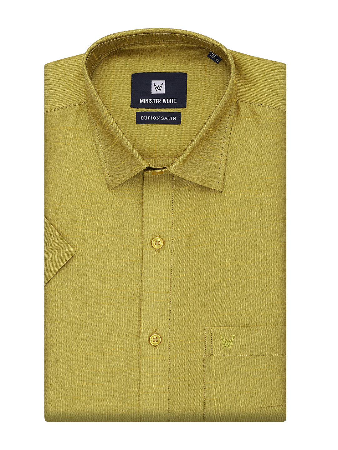 Mens Dupion Satin Regular Fit Lemon Yellow Colour Shirt