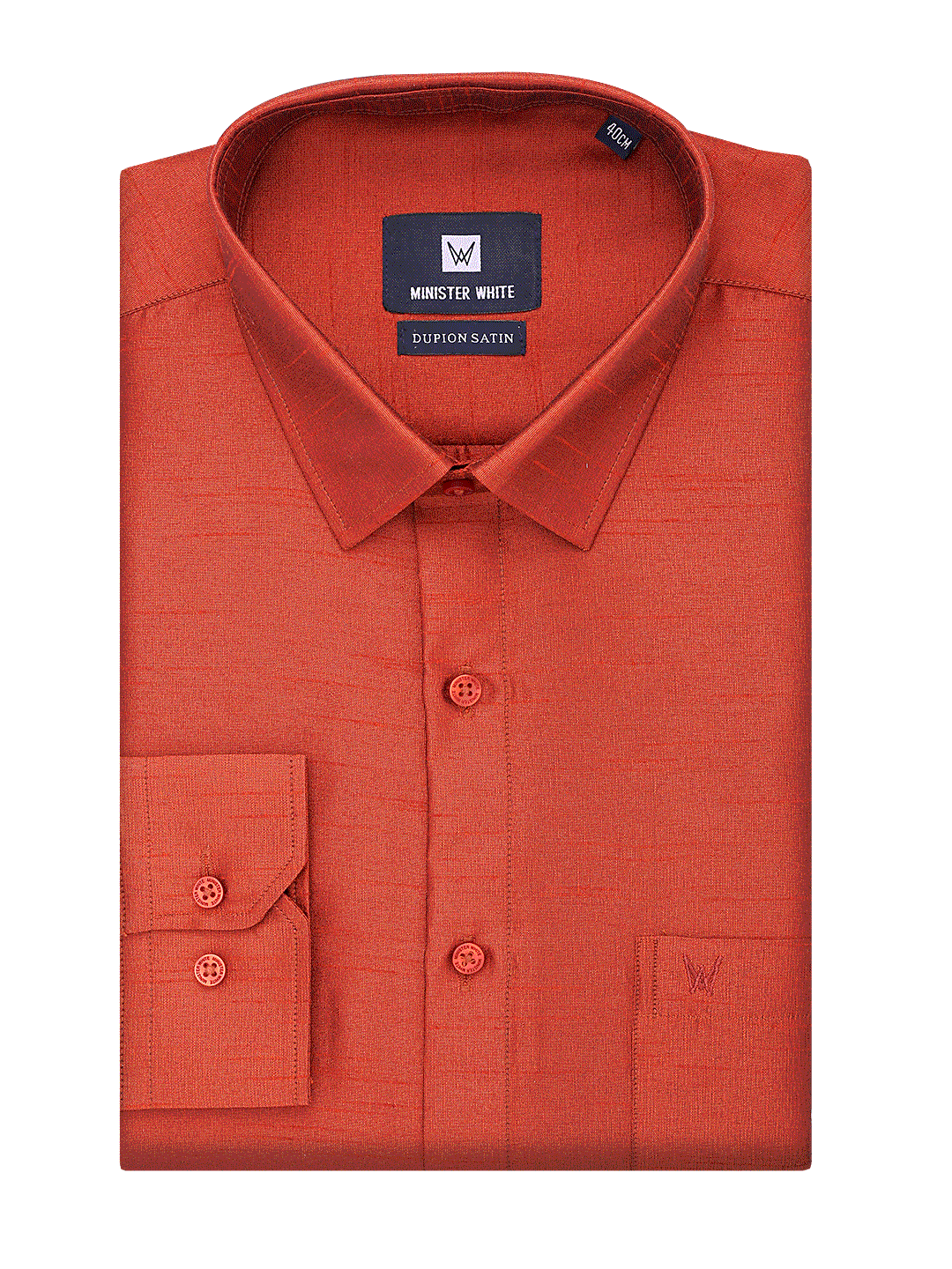 Mens Dupion Satin Regular Fit Brick Red Colour Shirt