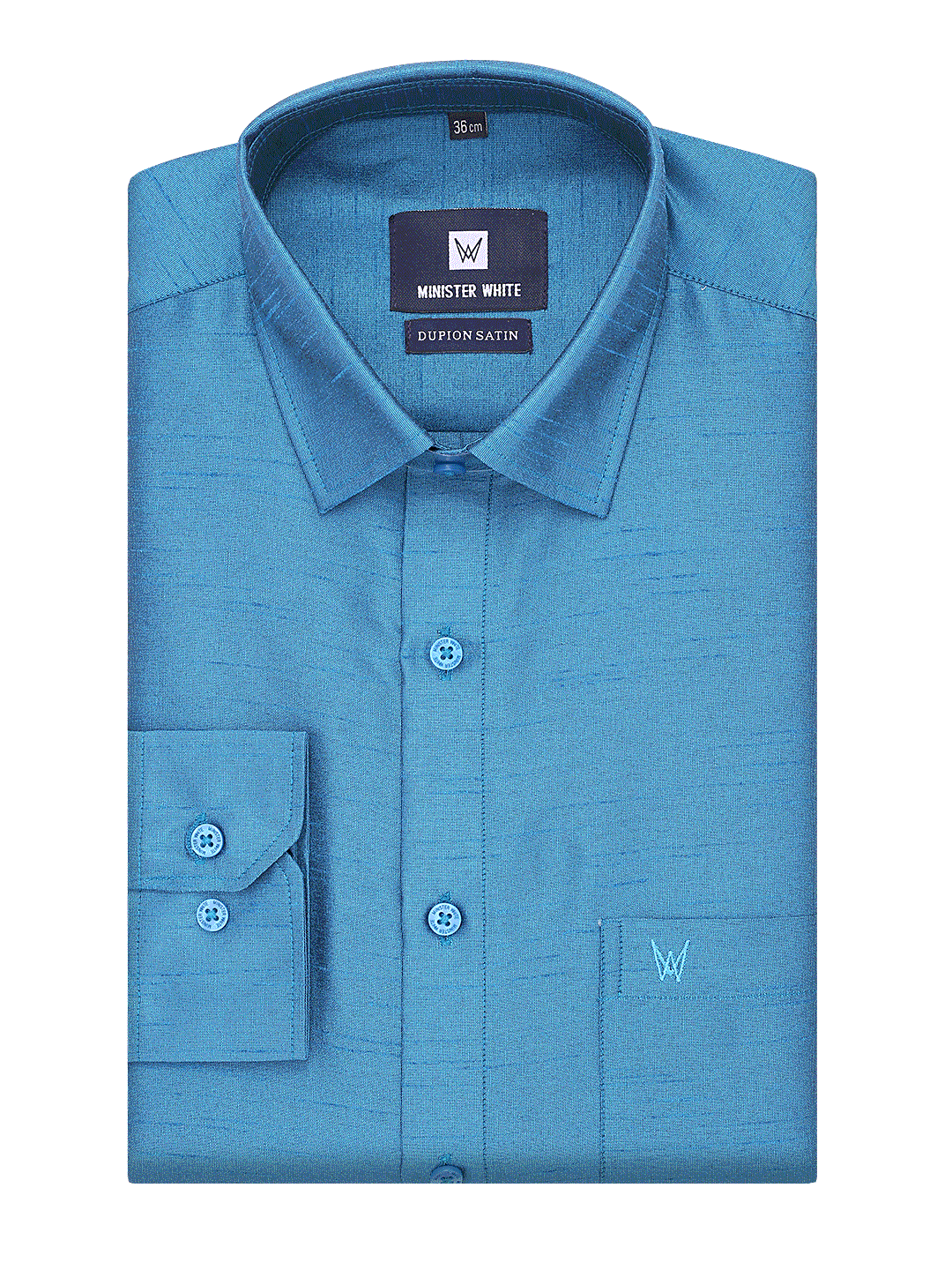 Mens Dupion Satin Regular Fit Blue Colour Shirt