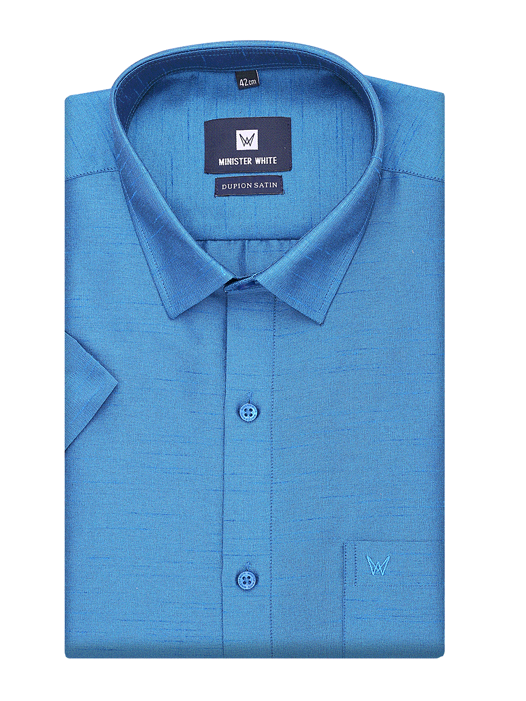 Mens Dupion Satin Regular Fit Blue Colour Shirt