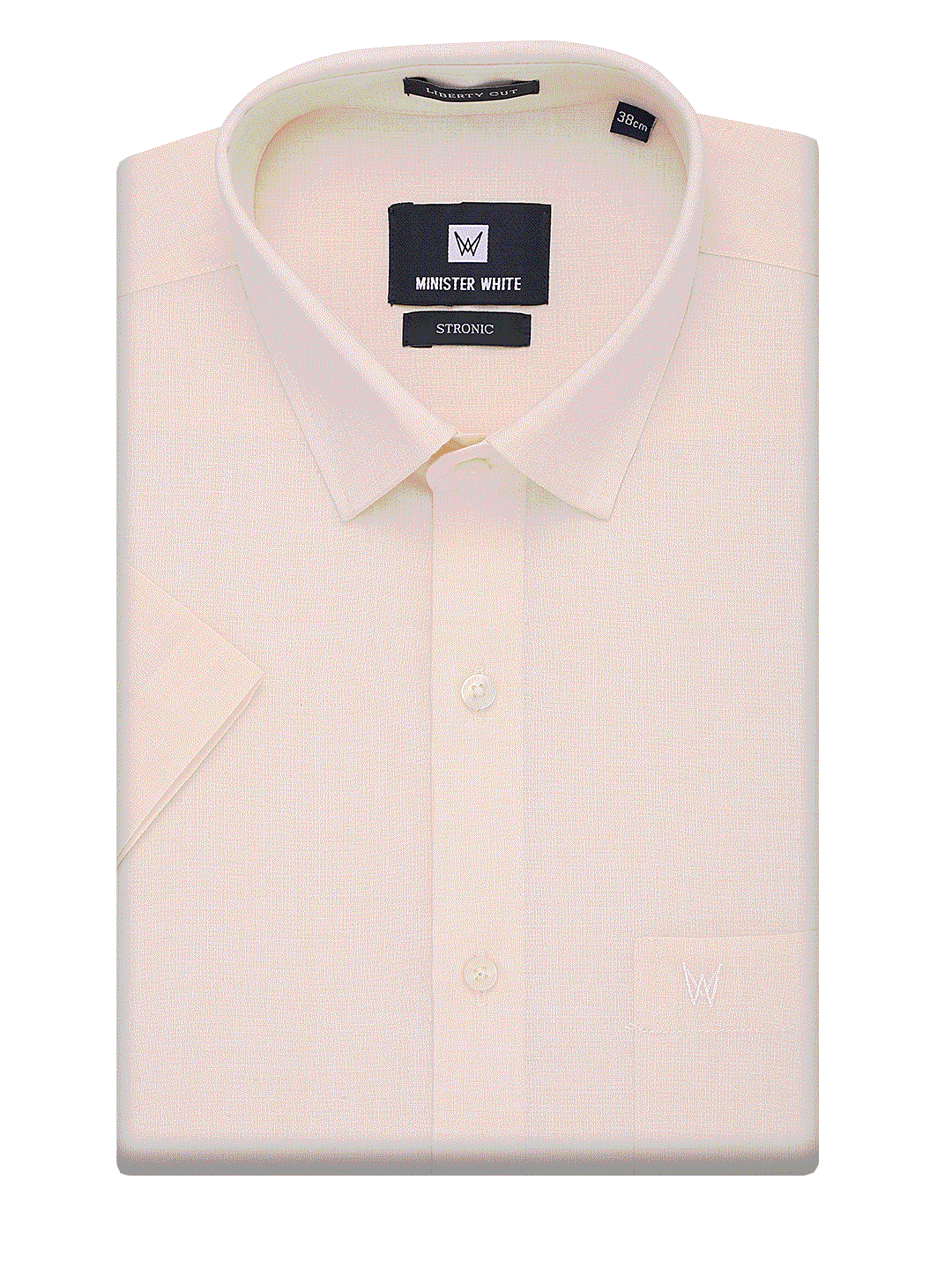 Mens Cotton Regular Fit Sandal Colour Shirt Stronic by Minister White