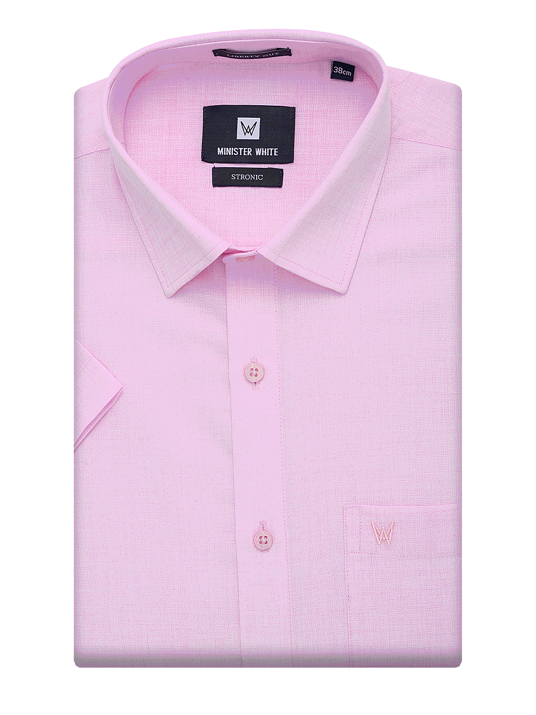 Mens Cotton Regular Fit Pink Colour Shirt Stronic