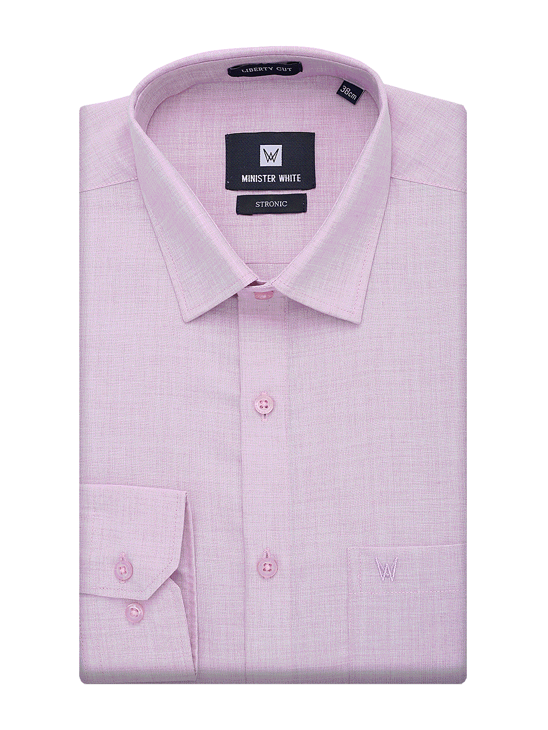 Mens Cotton Regular Fit Lilac Purple Colour Shirt Stronic by Minister White