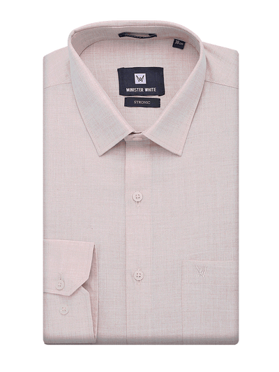 Mens Cotton Regular Fit Sand Colour Shirt Stronic