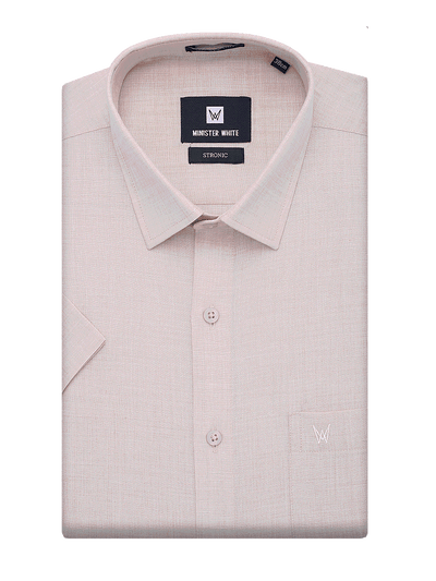 Mens Cotton Regular Fit Sand Colour Shirt Stronic