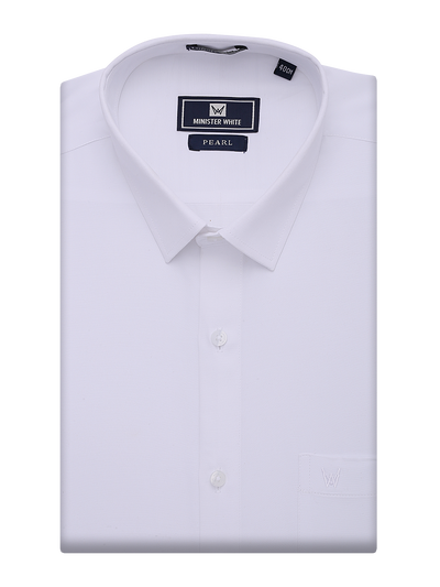 Mens Cotton White Shirt by Minister White