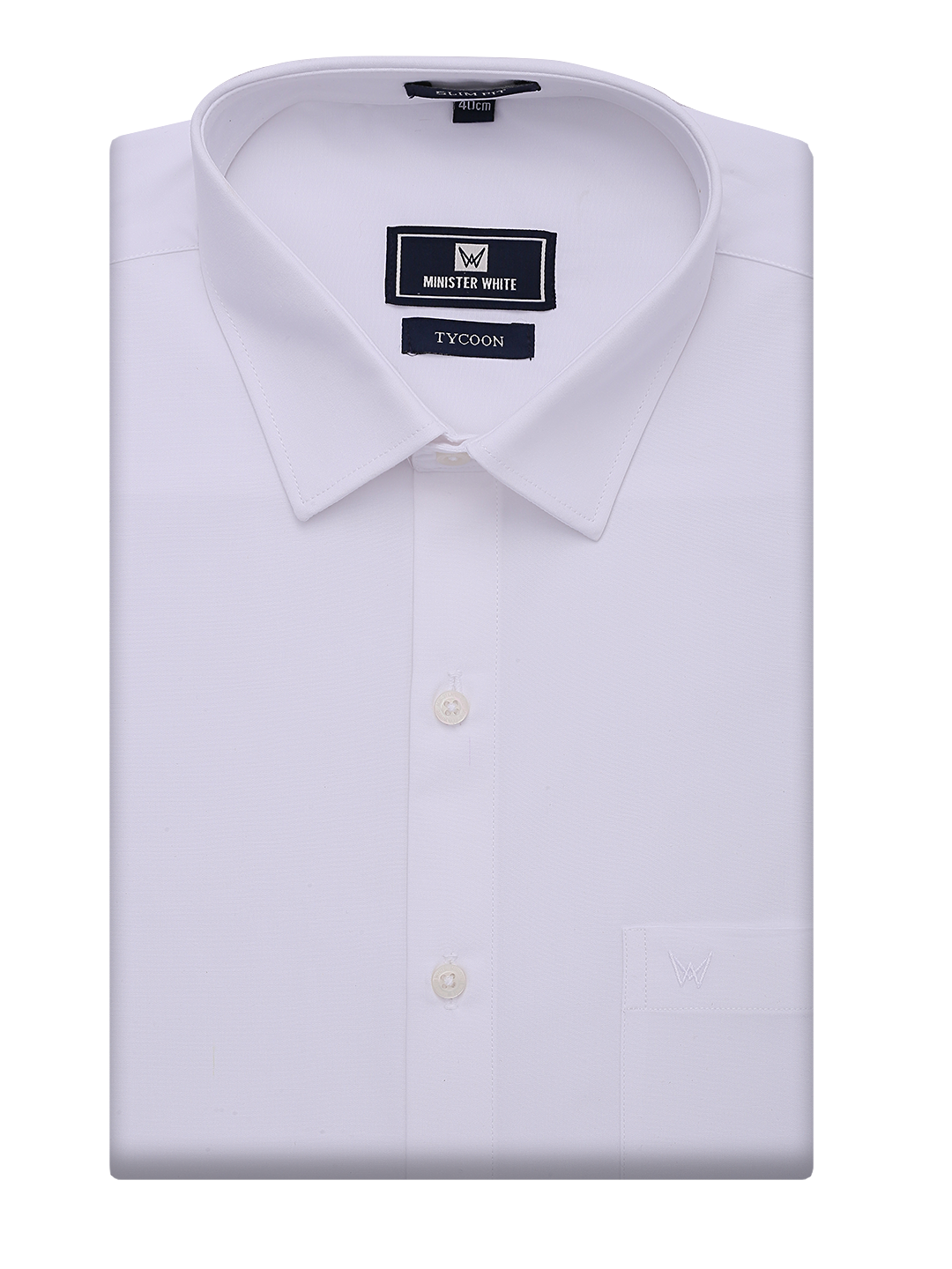 Mens Premium Cotton Regular Fit White Shirt Torrento