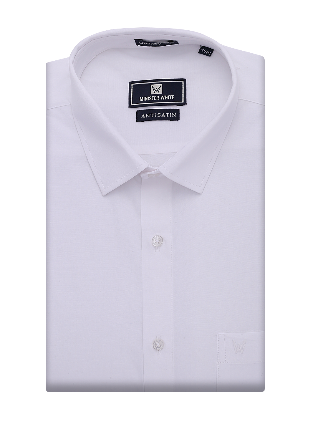 Mens Cotton Regular Fit White Shirt Anti Stain