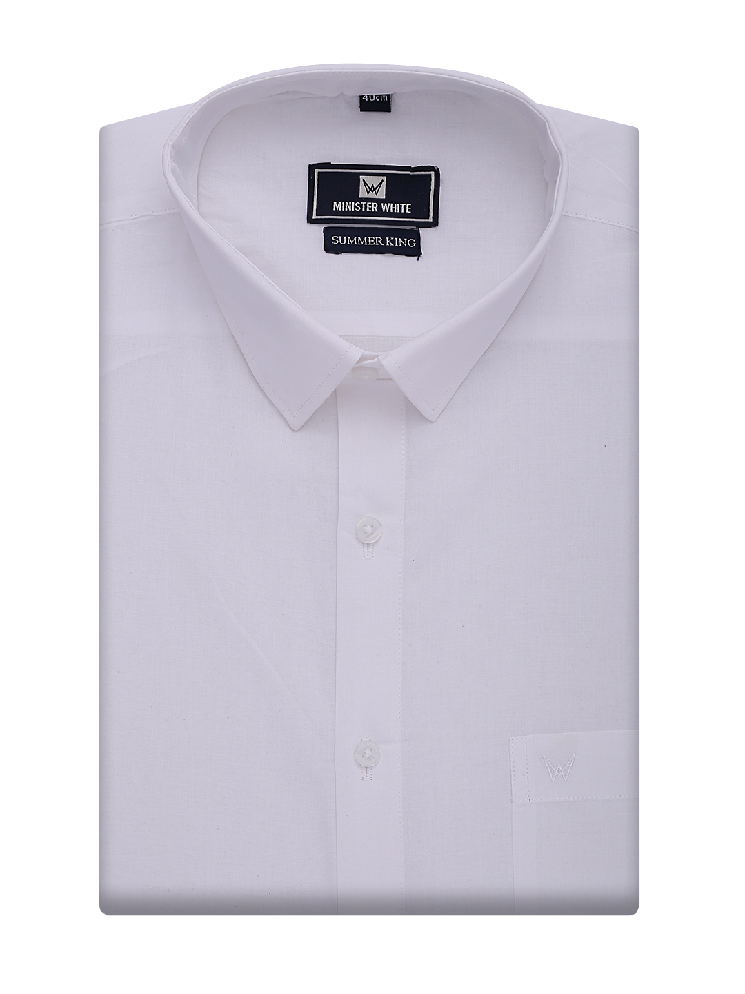 Mens Cotton Regular Fit White Shirt Summer King