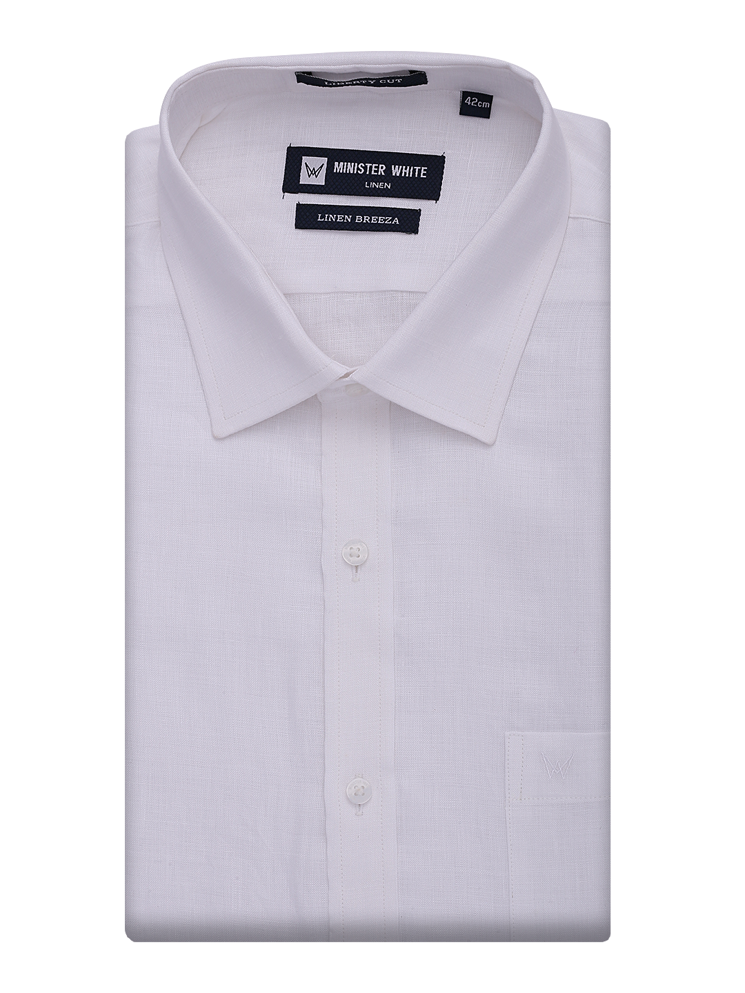 Mens 100% Linen Regular Fit White Shirt Linen Breeza