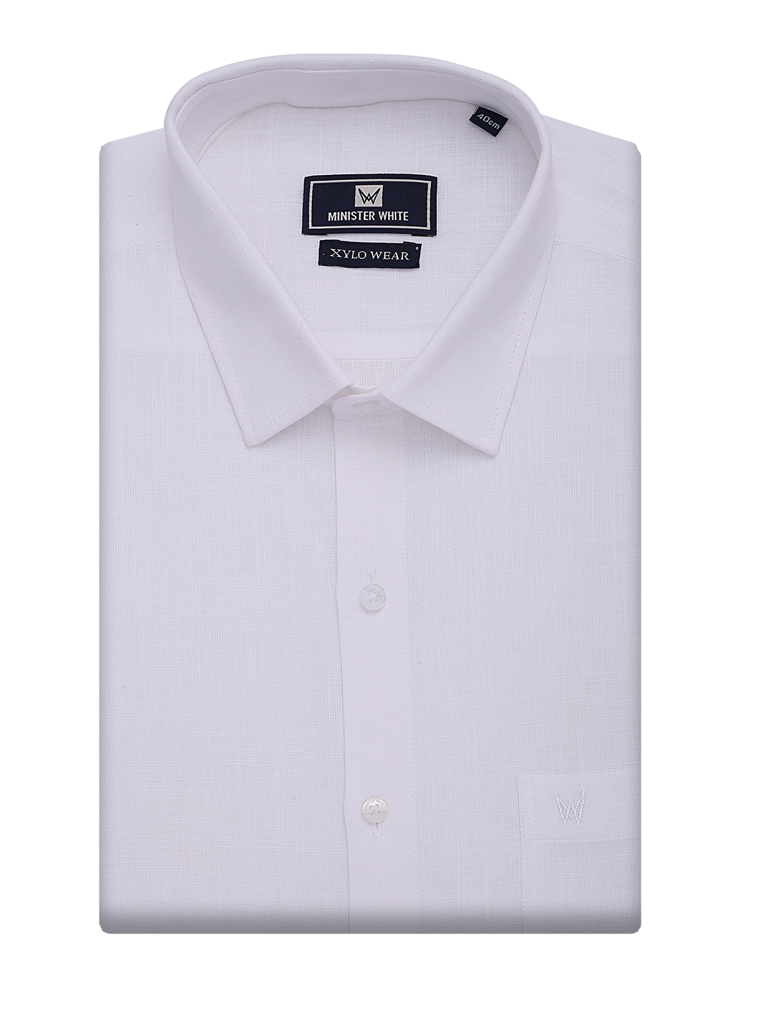 Mens Cotton Regular Fit White Shirt Xylo Wear by Minister White