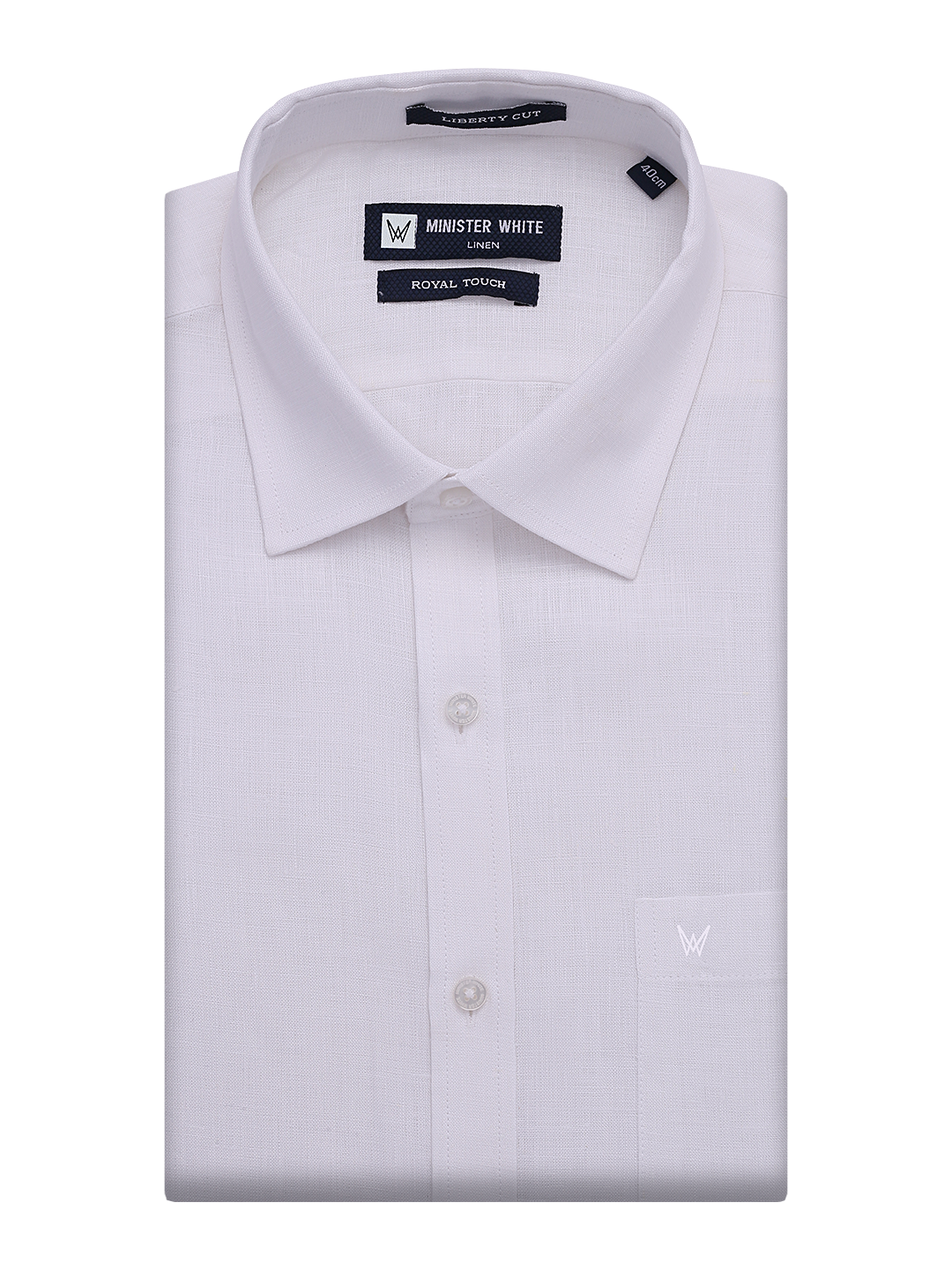 Mens 100% Linen Regular Fit White Shirt Royal Touch
