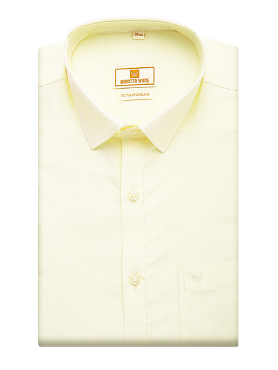 Mens Pure Silk Cream Colour Wedding Shirt Suyamvaram by Minister White