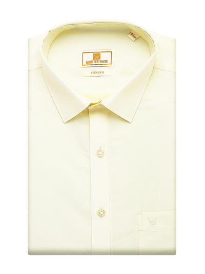 Mens Art Silk Cream Wedding Shirt Vivagam by Minister White
