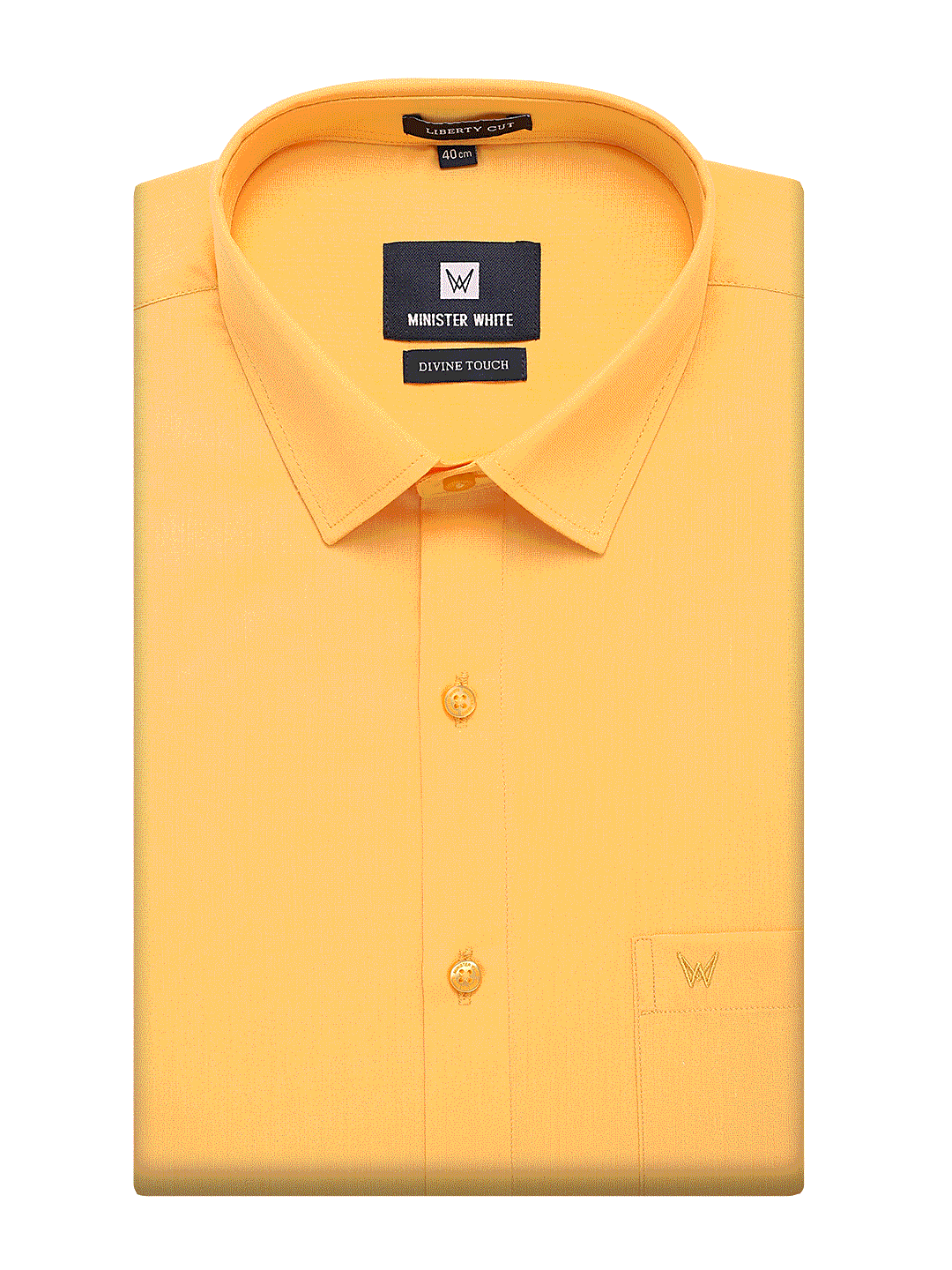 Mens Cotton Regular Fit Yellow Colour Shirt Divine Touch by Minister White