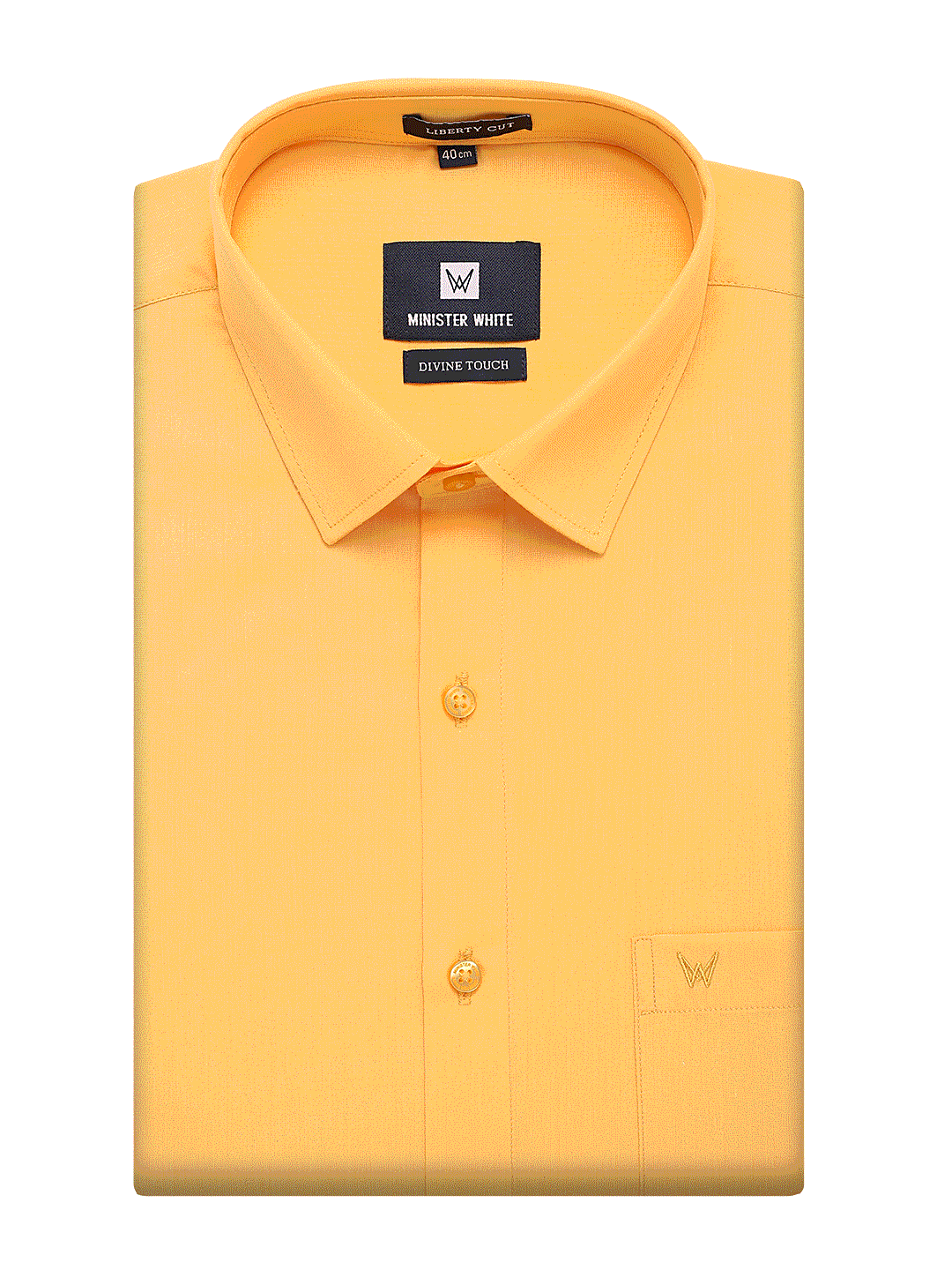 Mens Cotton Regular Fit Yellow Colour Shirt Divine Touch