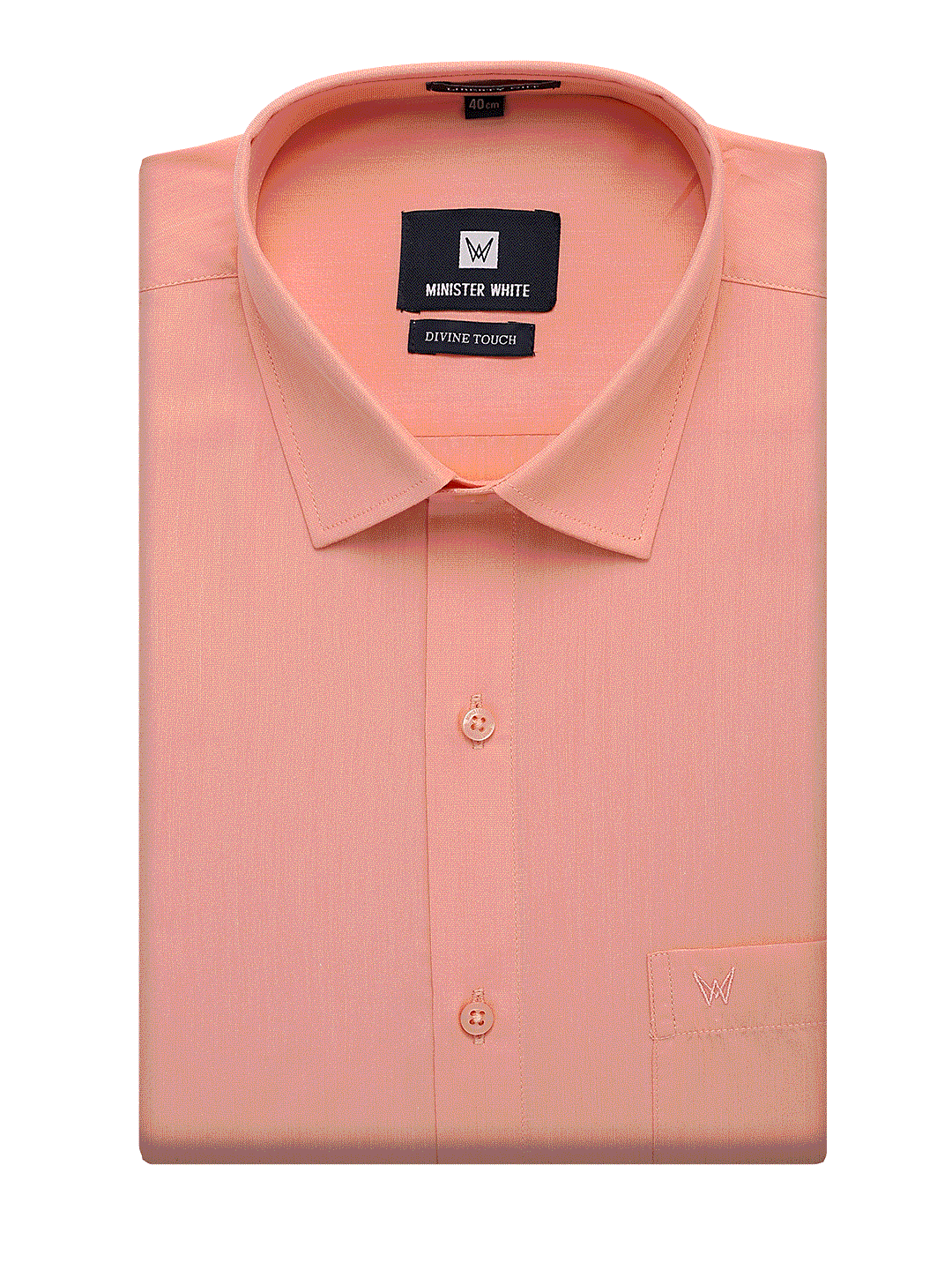 Mens Cotton Regular Fit Peach Colour Shirt Divine Touch