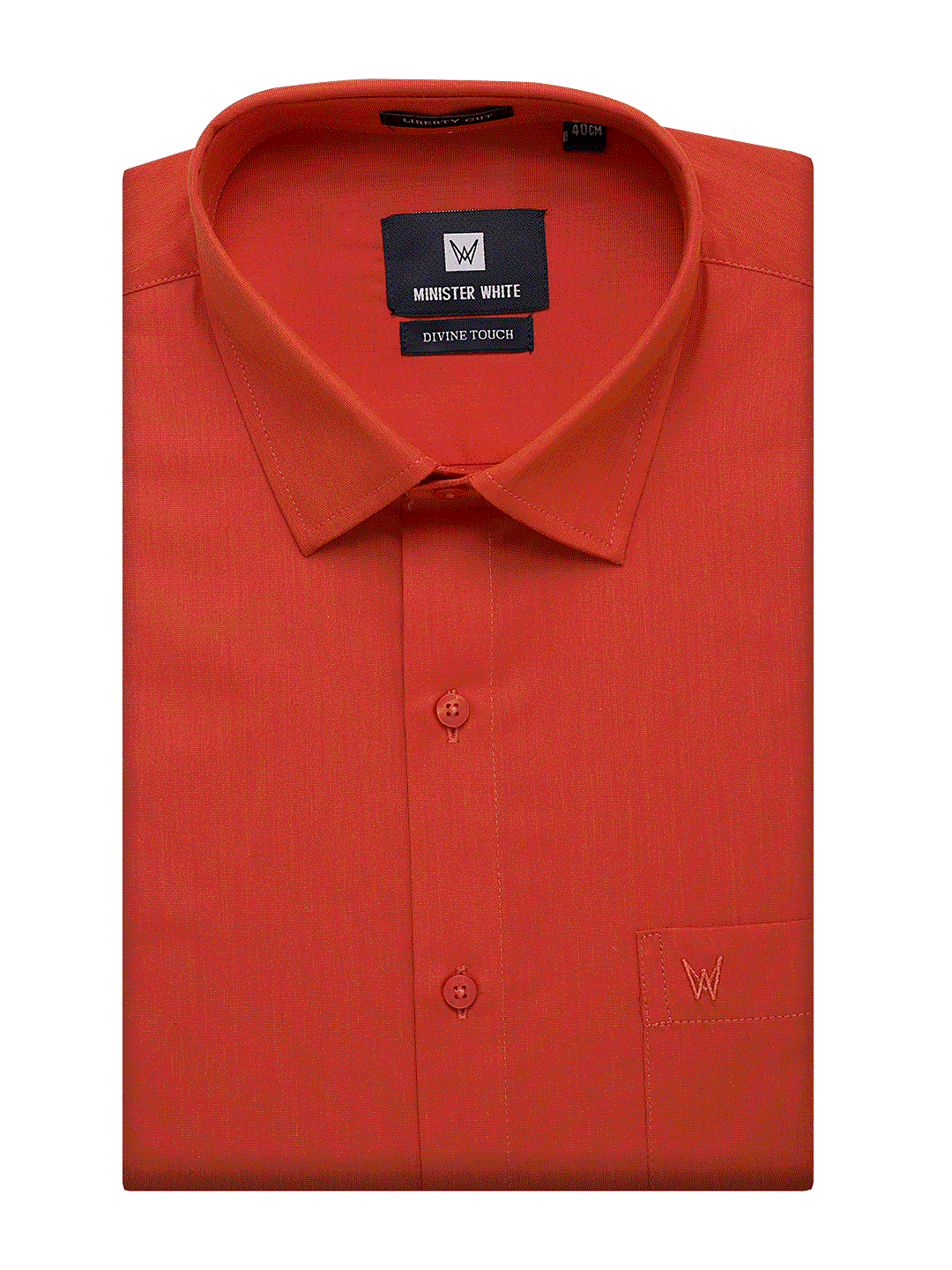 Mens Cotton Regular Fit Brick Colour Shirt Divine Touch