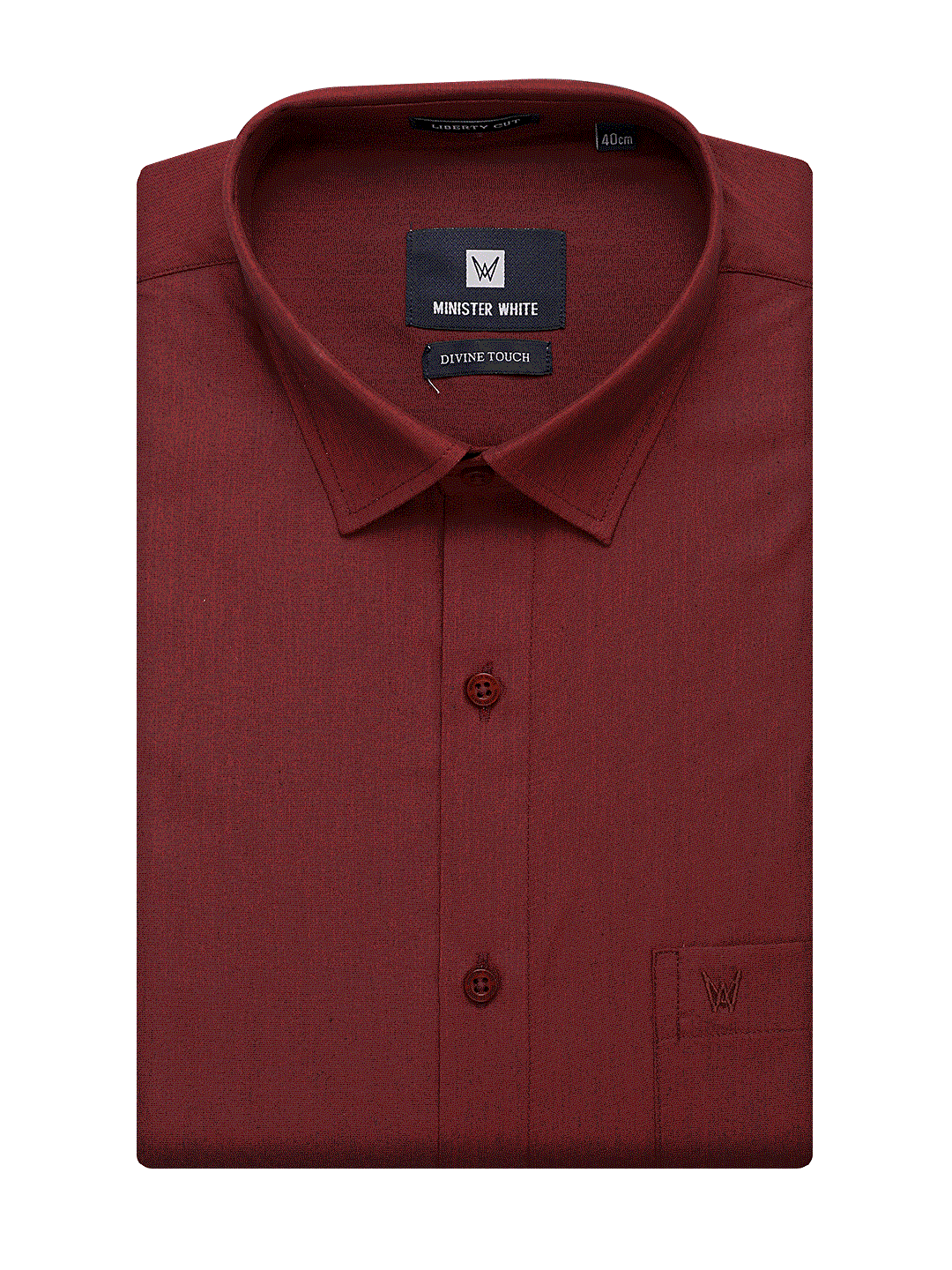 Mens Cotton Regular Fit Maroon Colour Shirt Divine Touch