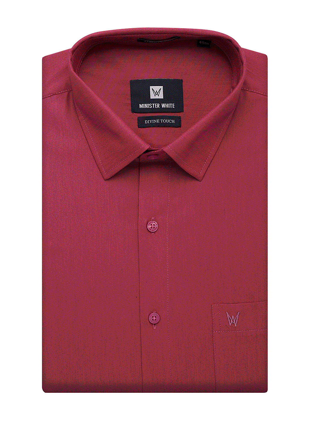 Mens Cotton Regular Fit Ruby Colour Shirt Divine Touch