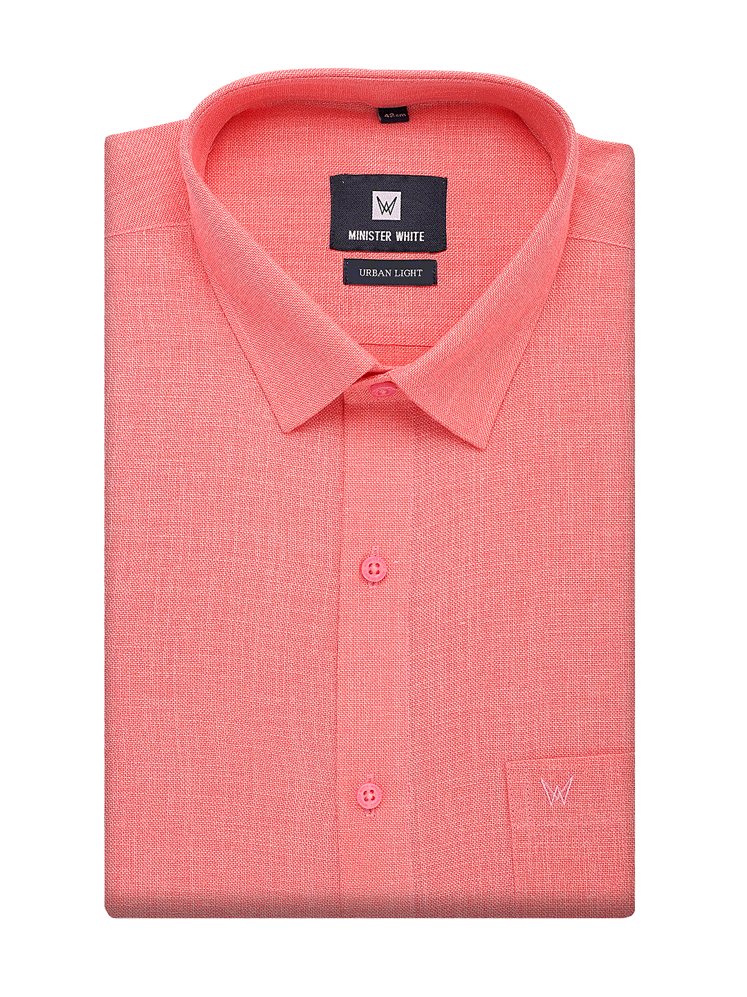 Mens Cotton Regular Fit Coral Pink Colour Shirt Urban Light