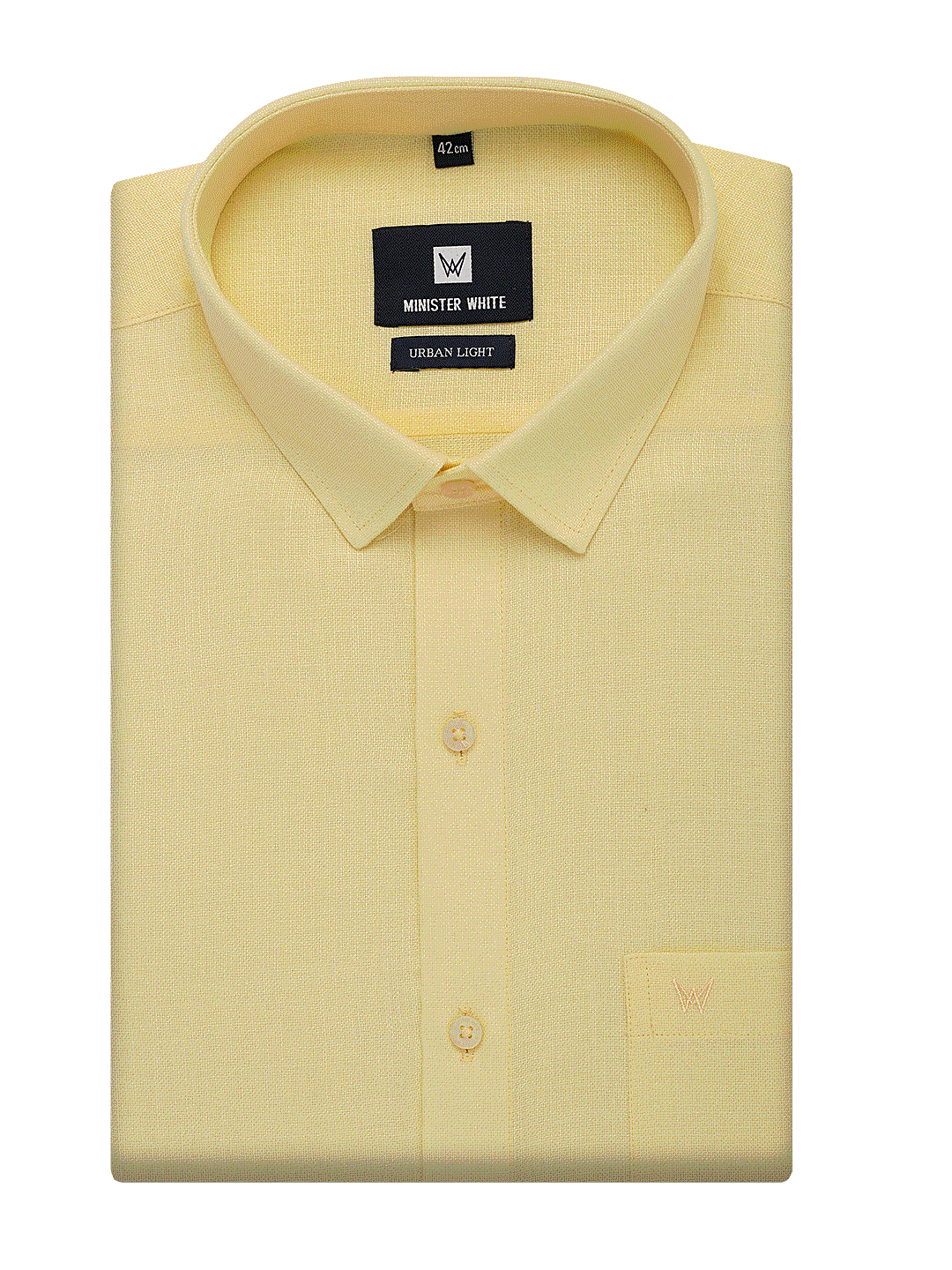 Mens Cotton Regular Fit Yellow Colour Shirt Urban Light by Minister White
