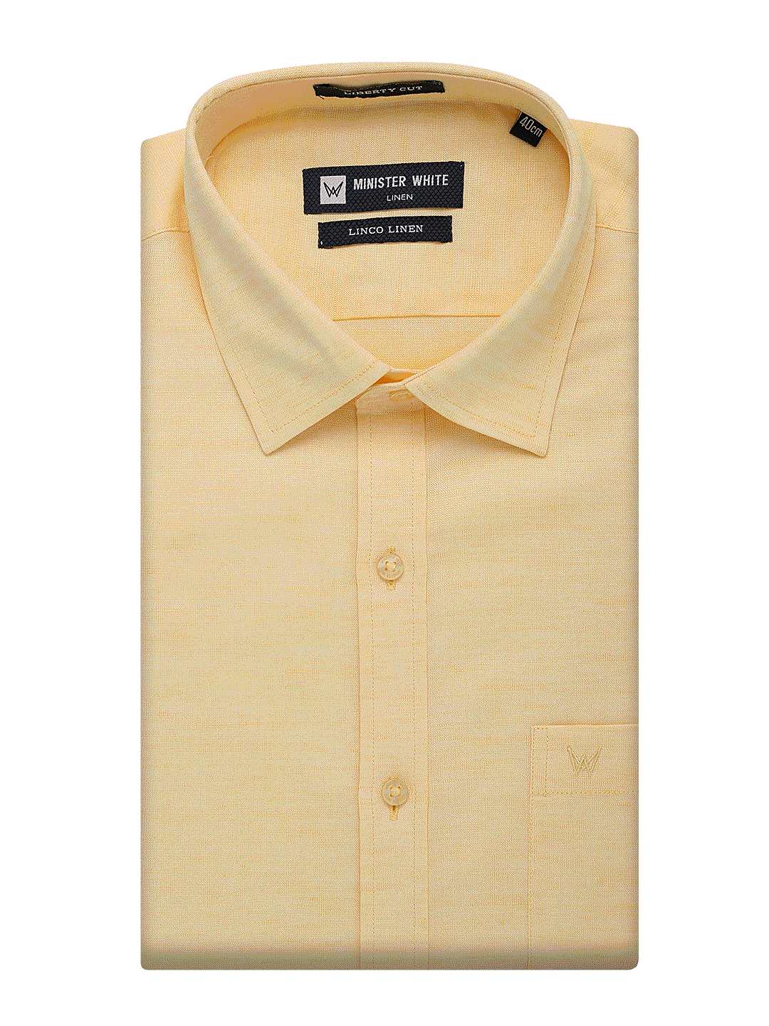 Mens Cotton Linen Regular Fit Butter Colour Shirt Linco Linen