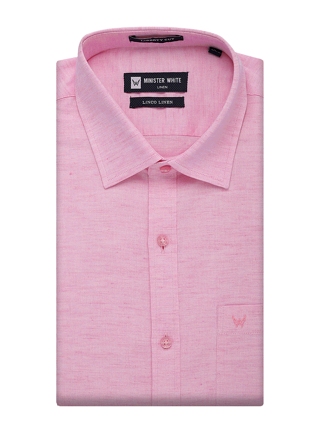 Mens Cotton Linen Regular Fit Pink Colour Shirt Linco Linen