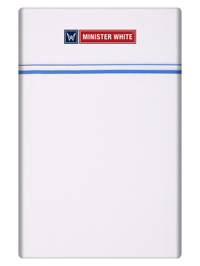 Mens Cotton White Double Layered Small Border Dhoti - Krishnadev by Minister White