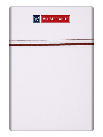 Mens Cotton White Single Layered Small Border Dhoti - Topol by Minister White
