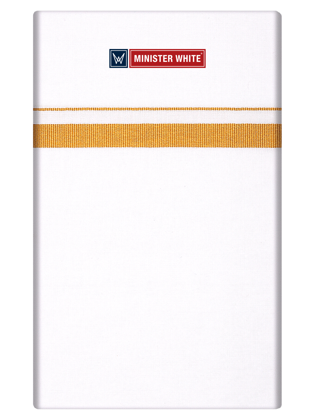 Mens Cotton Cream Single Layered Dhoti with 1/2" Gold Jari Border - Prime 1/2