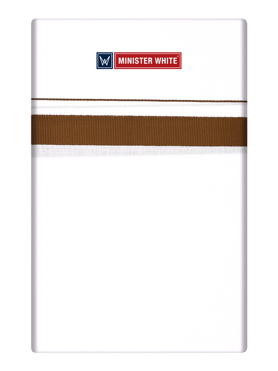 White Cotton Fancy Dhoti - Eccentric Brown_White