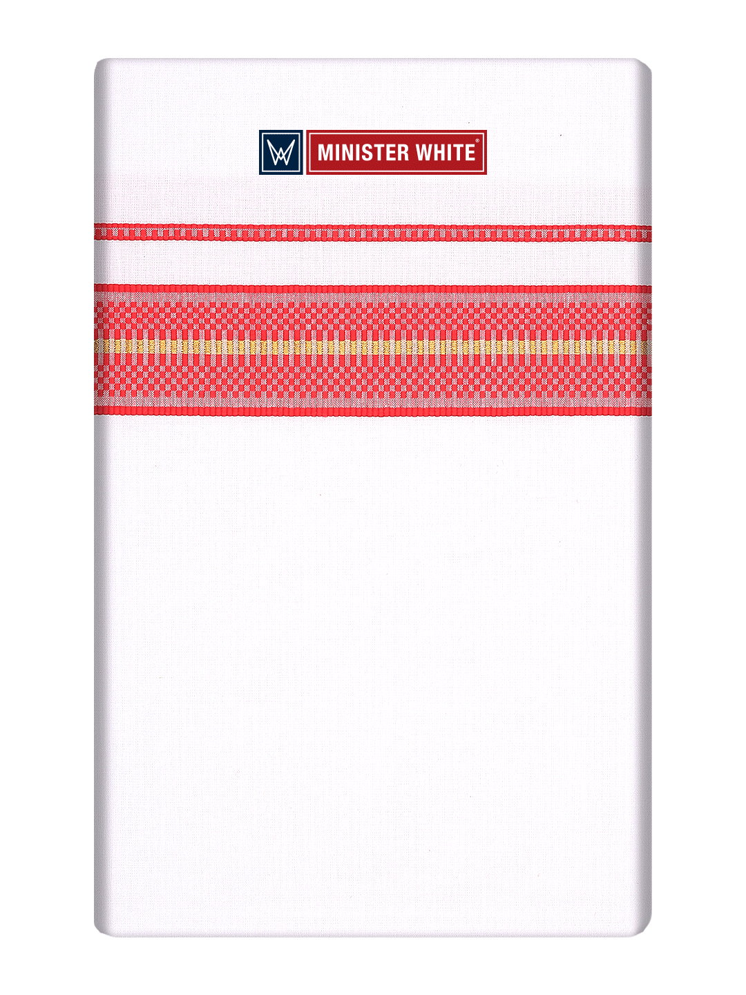 Mens Cotton White Single Layered Dhoti with Assorted Fancy Border - Devalayam Mix