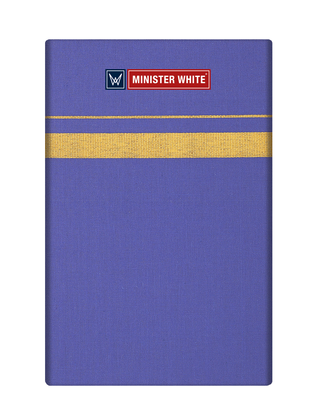 Mens Cotton Blue Color Single Layered Dhoti with Assorted Border - Ayodhya