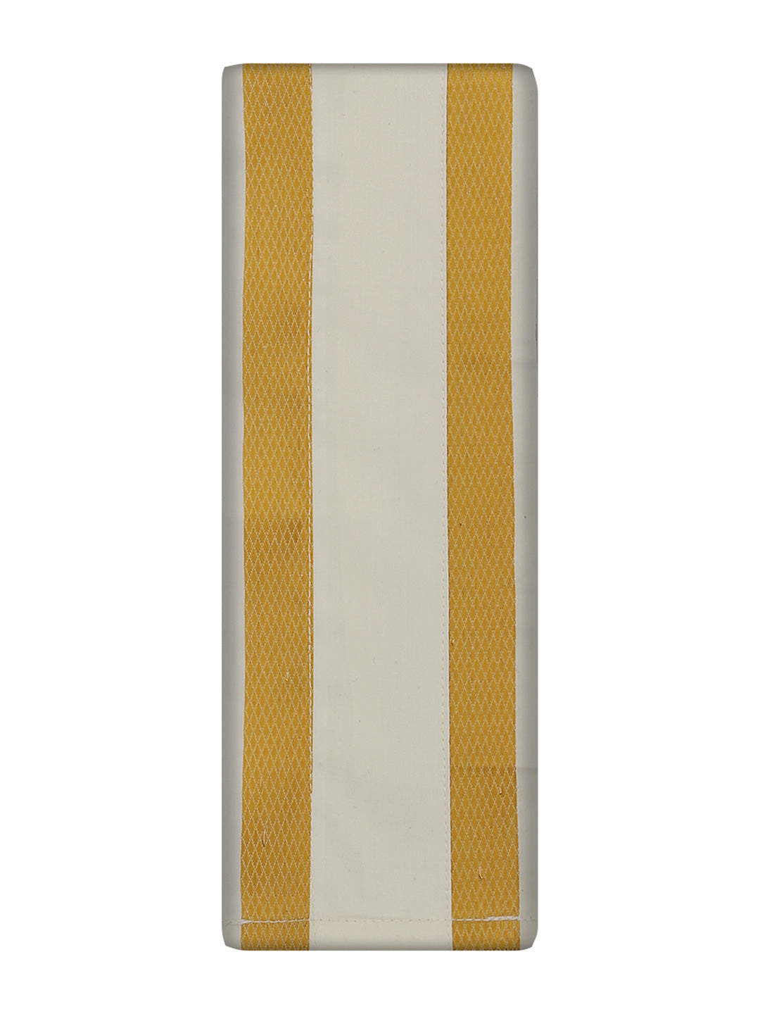 Boys Art Silk Cream Panchakacham Towel Combo with Gold Jari Border Vistura by Minister White
