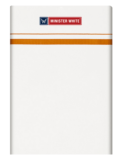 Mens Cotton White Single Layered with Big Border Dhoti - Indradev by Minister White