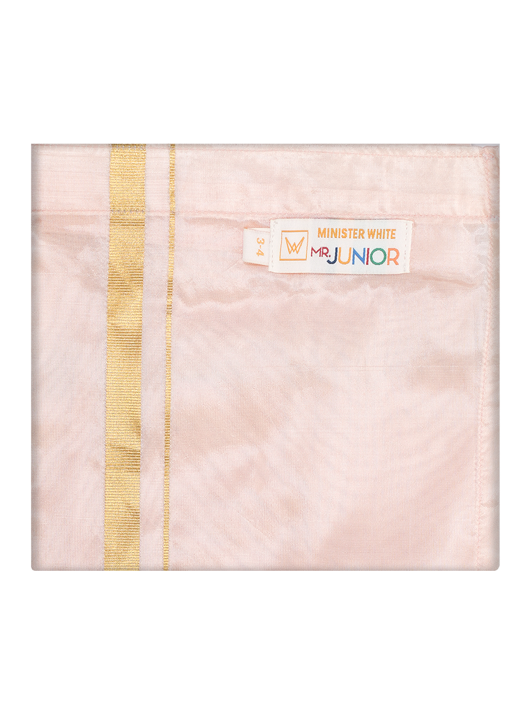 Boys Light Peach Matching Art Silk Shirt and Flexi Dhoti Combo Poppins