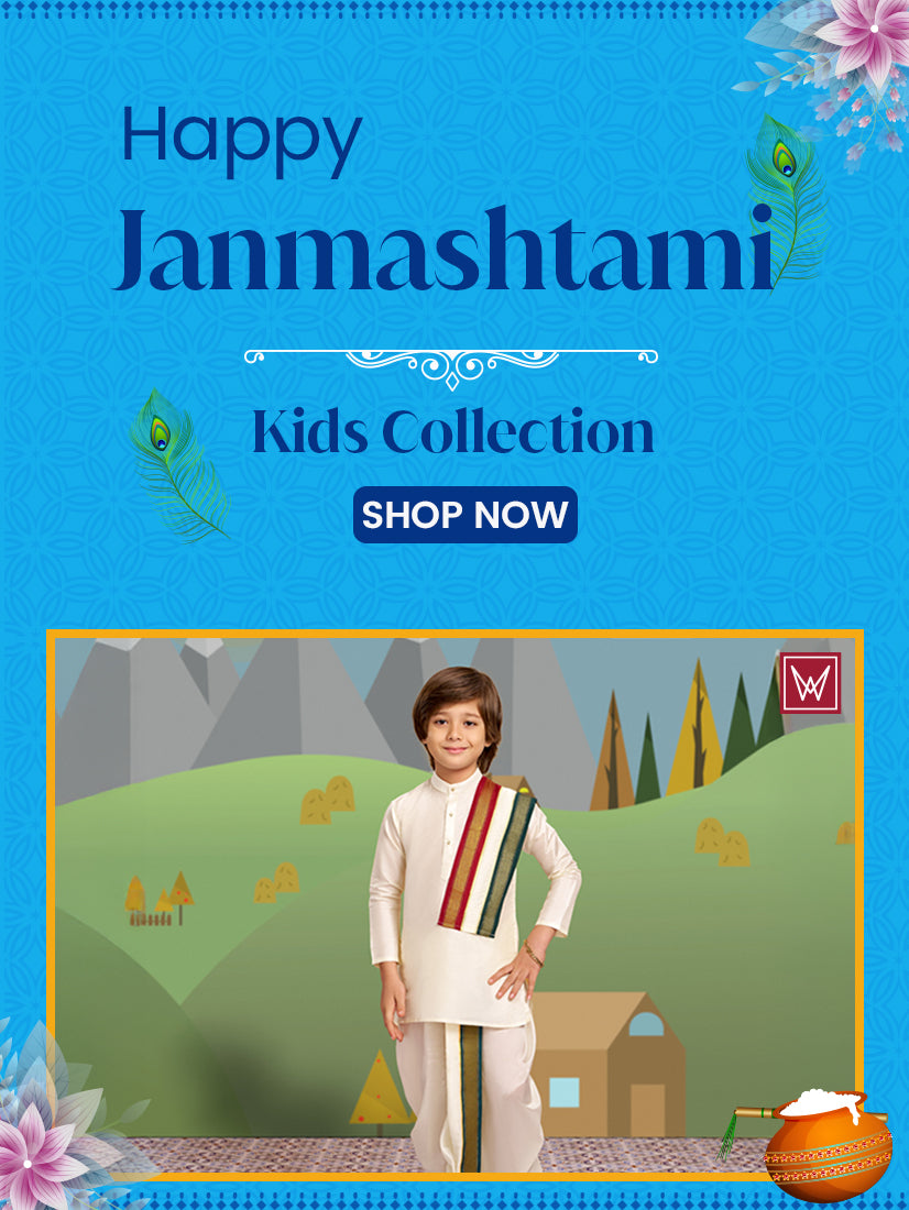 Minister White Krishna Janmashtami Kids Dhoti, Shirt and Kurta Collection