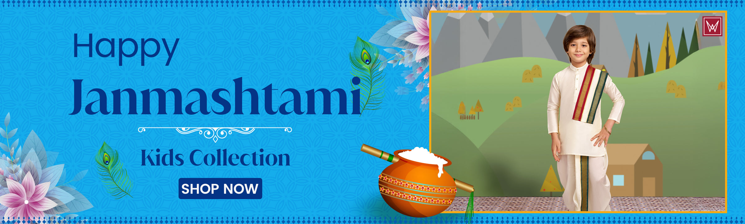 Minister White Krishna Janmashtami Kids Dhoti, Shirt and Kurta Collection