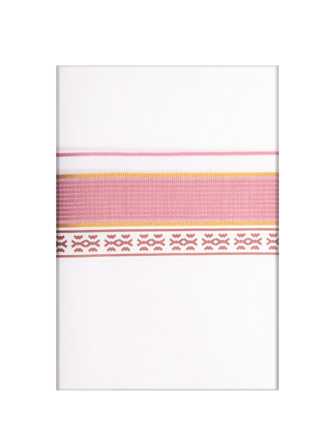 Men's Light Maroon Color Fancy Printed Border Dhoti Combo Casper Trends