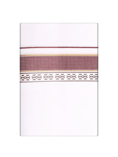 Men's Maroon Color Fancy Printed Border Dhoti Casper Trends