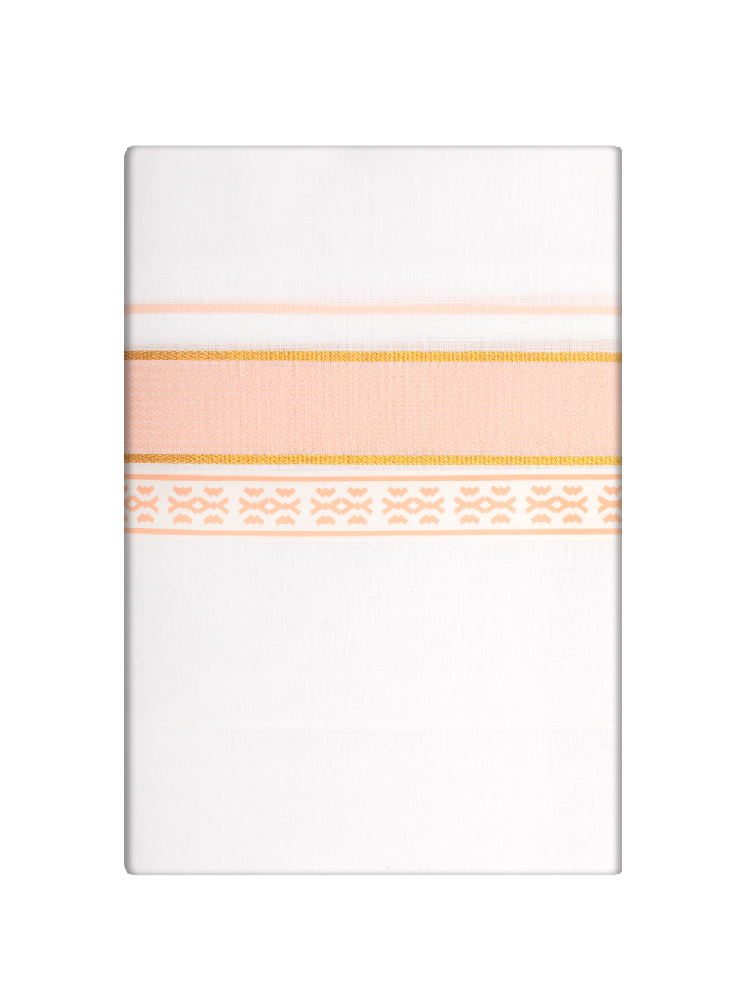 Men's Peach Color Fancy Printed Border Dhoti Casper Trends